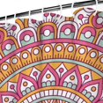 thumbnail image 4 of Mystic Ethnic Mandala Shower Curtain, Traditional Cultural Abstract Pattern, Waterproof Fade-Resistant Fabric with Reinforced Grommets, 4 of 5