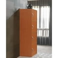thumbnail image 3 of Hodedah Armoire de Rangement Fermée pour la Maison à 4 Tablettes, Cerisier, 3 of 5