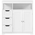 thumbnail image 3 of Yaheetech Wooden Bathroom Floor Cabinet with 3 Drawers & 2 Doors, White, 3 of 7