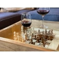 thumbnail image 3 of Rustic Chess and Checkers Table with removable glass top - chess and checkers pieces included, 3 of 10