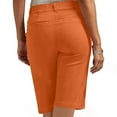 thumbnail image 6 of Homenesgenics Shorts for Women $5 Women Solid Color Plus Size Elastic Slim Waist Jumpsuit Regular Hiking Shorts with Pockets Casual Shorts Pants Orange XXL, 6 of 8