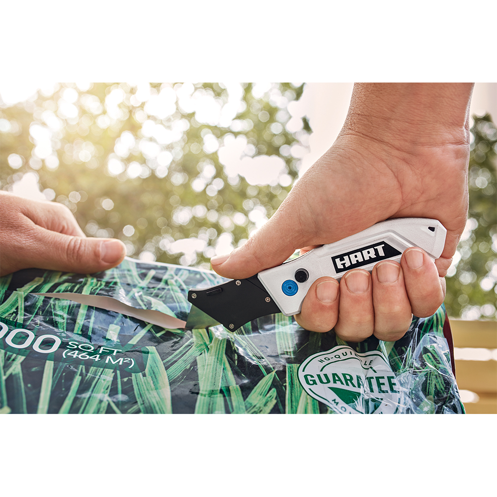 HART Compact Flip Utility Knife with Removable Belt Clip