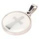 thumbnail image 1 of Colgante De Crucifijo Redondo, Colgante De Cruz Redonda Plana De Acero De Titanio Para Amigo ANGGREK Round Cross Pendant, 1 of 1