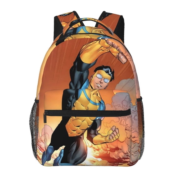 Invincible Backpacks All Over Print Cartoon College School Laptop Bag Bookbag Students Travel Work Shoulder Bag Daypack