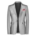 thumbnail image 4 of Hombres Blazer Chaqueta Casual Suelta Moda a Damas Botón de Bolsillo de Manga Larga Solapa Superior Blazer Chaqueta Traje para Hombres, 4 of 8