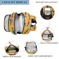 thumbnail image 3 of FORMRS School Backpack 17" Student Travel Bag with Laptop Compartment, Yellow Sardines Pattern, 3 of 7