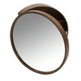 thumbnail image 4 of Bathroom Mirror Cabinet Wall-Mounted Round Mirror Cabinet Make-Up Storage Rack For Living Room, Hallway Walnut Color, 4 of 12