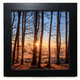 thumbnail image 1 of Paisaje natural de luz y oscuridad de ciencias forestales Mesa de pared con marco cuadrado negro, 1 of 4