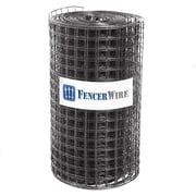 Fencer Wire 16 Gauge Black Vinyl Coated Welded Wire Mesh Size 1.5 inch by 1.5 inch (2 ft. x 50 ft.)