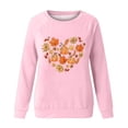 thumbnail image 4 of Wancir Long Sleeve Fall T-Shirt for Women Family Halloween Thanksgiving Tops Casual Thankful Pumpkin Turkey Graphic Tees, 4 of 4