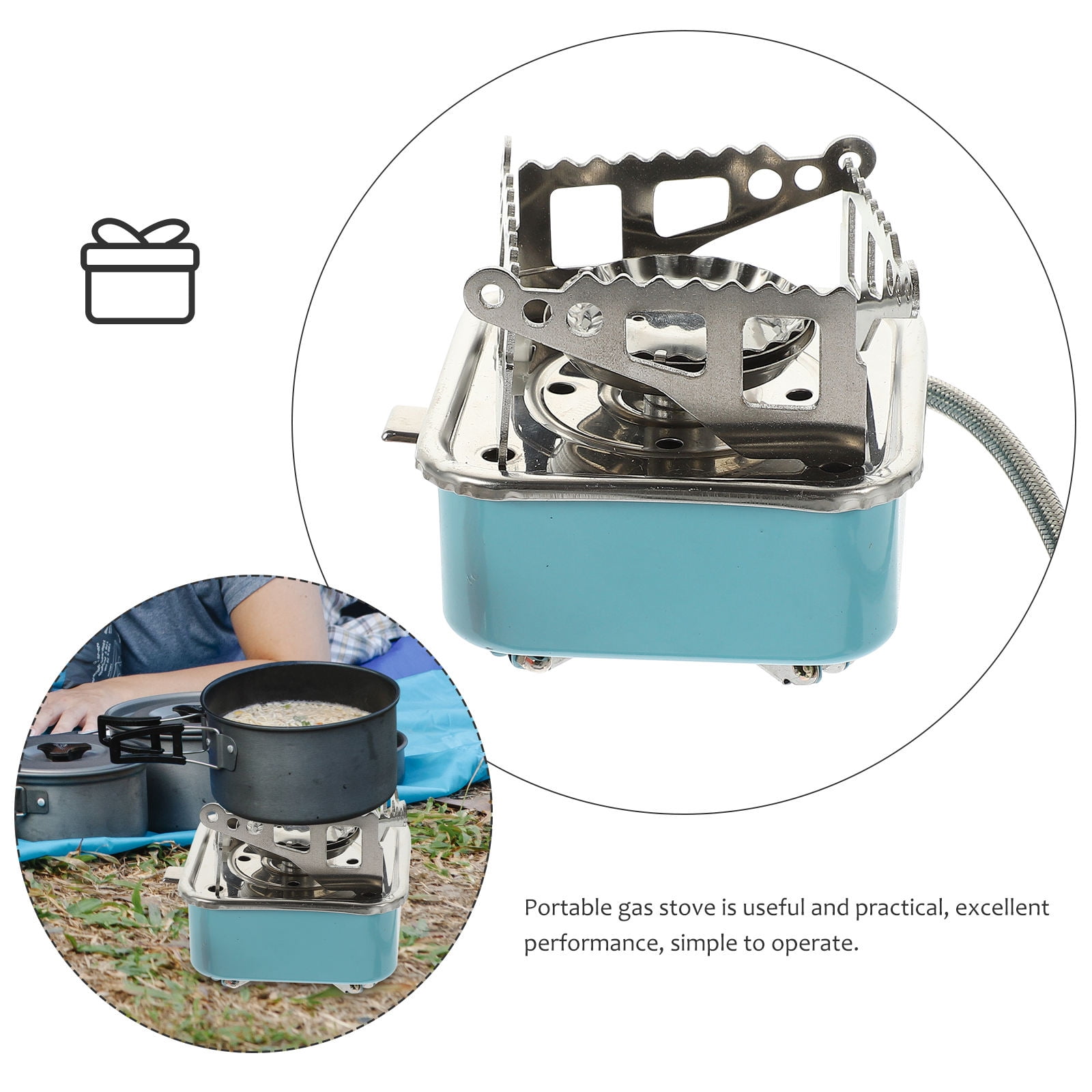 WHAMVOX  Portable Stove Outdoor Camping Gas Folding for Propane Green