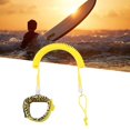 thumbnail image 2 of Surfboard Leash 10ft Paddle Board Ankle Strap TPU Portable Coiled Spring Leg Foot Rope Surfing Leash for Surfing Tied Surfboard Accessories Yellow, 2 of 8