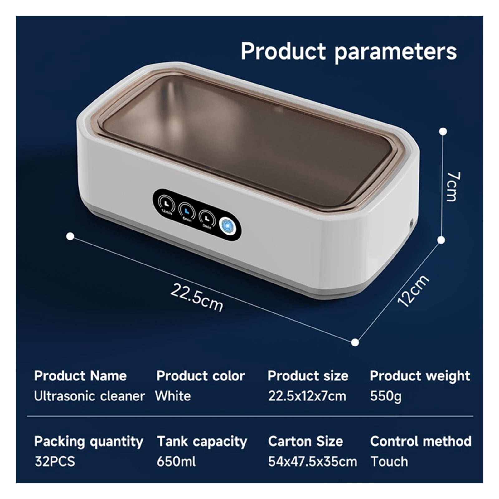 Adjustable Large Capacity Ultrasonic Cleaner Powerful Jewelry Brace Glasses Jewelry Cleaning Machine