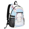 thumbnail image 2 of JIALIOU 14" Laptop Backpack Waterproof Airline Approved Stylish Casual Daypack for Travel Business College Work, Cinnamoroll Sit on Cloud Wear Headphone, 2 of 8