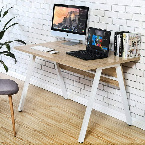 47" Computer Desk Large Surface Office Desk Study Writing Desk Table