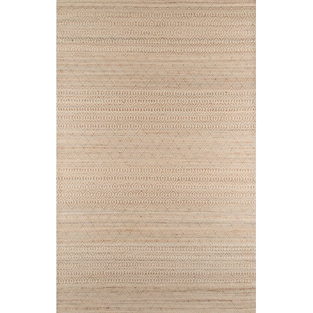 Hand Woven Natural - Momeni Bengal Jute and Cotton Hand Woven Natural Area Rug 3'6
