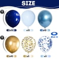 thumbnail image 2 of Globos de fiesta Togvu, azul marino y dorado, 60 paquetes de 30 cm con confeti, 2 of 7