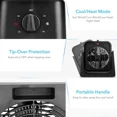 thumbnail image 6 of TRUSTECH Portable Cooling Fan, Desk Fan 2 in 1 Fan Heater Combo, 45° Tilt Air Circulator, 2 Speed, Safety Protection for Home Office, Black, 6 of 7