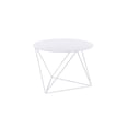 thumbnail image 1 of Mesa Casafoyer Epidia con tapa redonda de metal, color blanco, 1 of 4