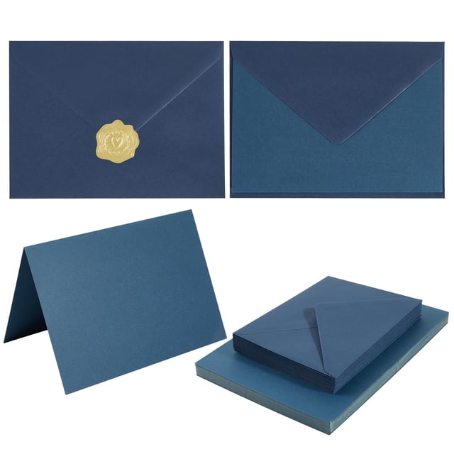 Sobres Toperd Azul Marino Tarjetas A6 10x15 cm Paquete de 50