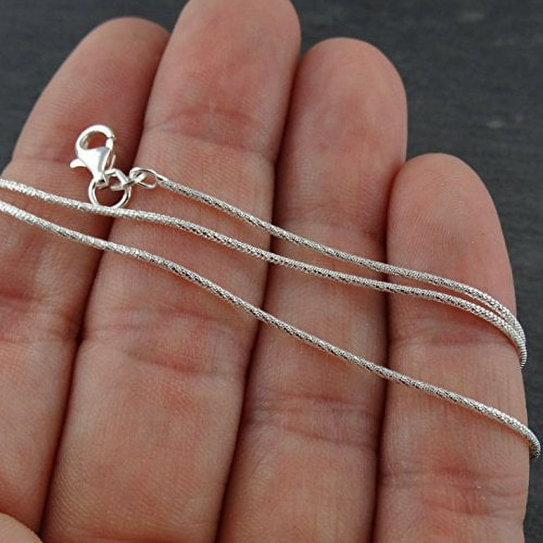 Italian 925 Sterling Silver 1mm 025 Diamond Cut Snake Chain Italian 925 Sterling Silver 1mm 025 Diamond Cut Snake Chain