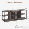 thumbnail image 2 of Farmhouse TV Stand for 65/75 in TV, Entertainment Center with Storage Cabinet, Industrial TV Console Cabinet with Mesh Doors, 2 of 9