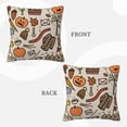 thumbnail image 3 of ZICANCN Decorative Throw Pillow Covers , Halloween Doodle Autumn Couch Sofa Decorative Knit Pillow Covers for Living Room Farmhouse 24"x24", 3 of 8
