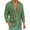 Army Green, variant on Asxite Mens Plus Size Tops Fall Solid Cotton Linen Button Down Long Sleeve Shirts