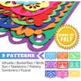 thumbnail image 4 of Novelty Place 2 Pack 30Ft (15Ft x 2) 18 Pcs Mexican Party Banners - Felt Papel Picado Banner - Mexican Fiesta Party Decorations for Dia De Los Muertos, Day of the Dead, Cino de Mayo, 4 of 7
