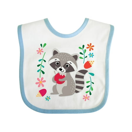 

Inktastic Woodland Raccoon Spring Flowers Gift Baby Girl Bib