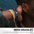 thumbnail image 3 of Mens Bracelet, Tiger Eye Bracelet Men, Morse Code Bracelet For Men, Black Matte Mens Beaded Bracelets Jewelry, Copper Inlaid Zirconium Diamond Mens Br, 3 of 5