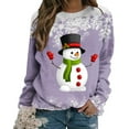 thumbnail image 7 of symoid Sweatshirt for Women Christmas and Thanksgiving Fashion New Gifts for Women Womens Fall Fashion Purple XXL, 7 of 7