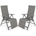 thumbnail image 1 of Gymax 2PCS Patio Outdoor Folding Reclining Lounge Chair w/ Adjustable Backrest, 1 of 10