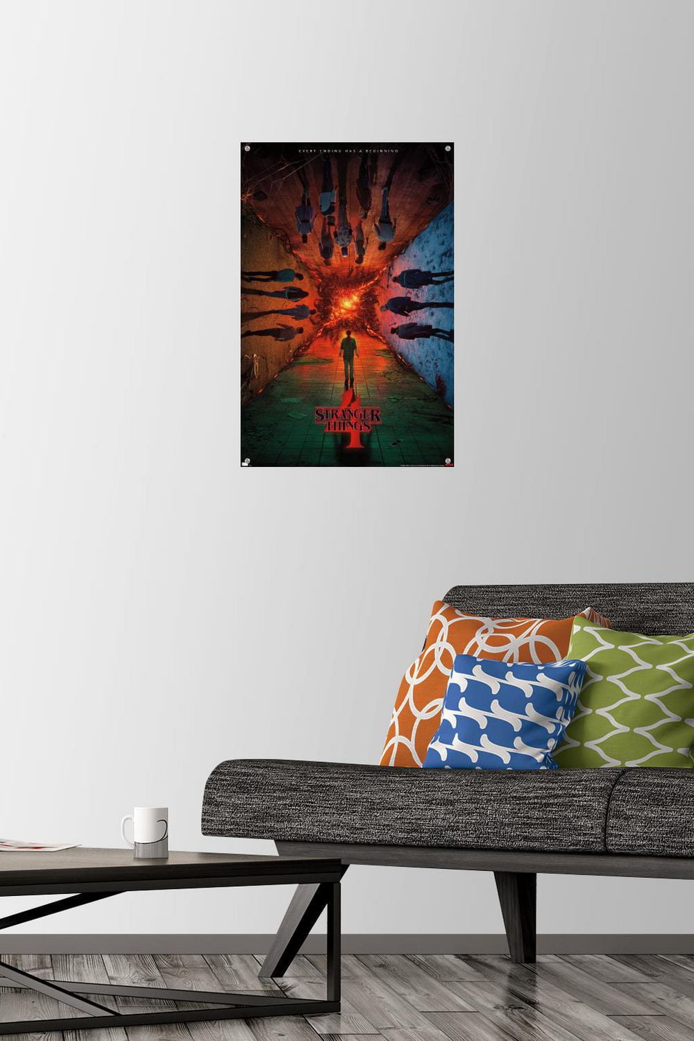 Netflix Stranger Things: Season 4 - Group Teaser One Sheet 22.375" x 34" Wall Poster with Poster Mounts, by Trends International