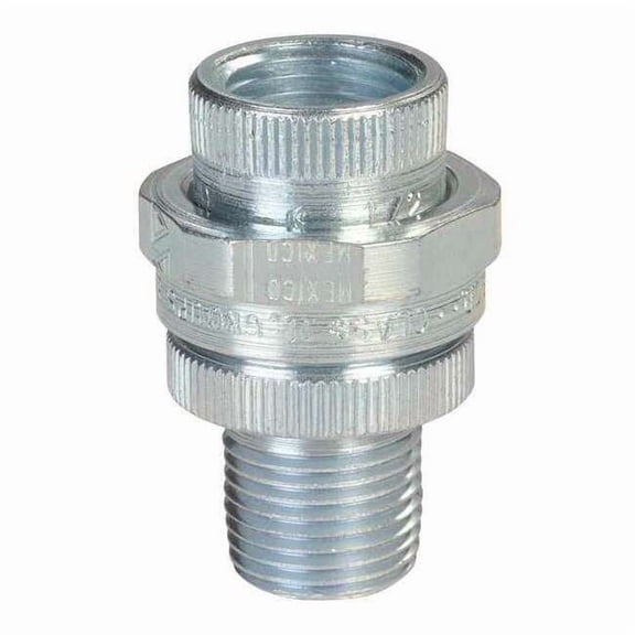 Appleton Electric Rigid Union, 3/4 in, Threaded, Steel, Plain, Silver UNY75NR