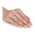 thumbnail image 4 of 2.25 Carat (ctw) Lab-Created Three-Stone Moissanite Engagement Ring in Sterling Silver, 4 of 4