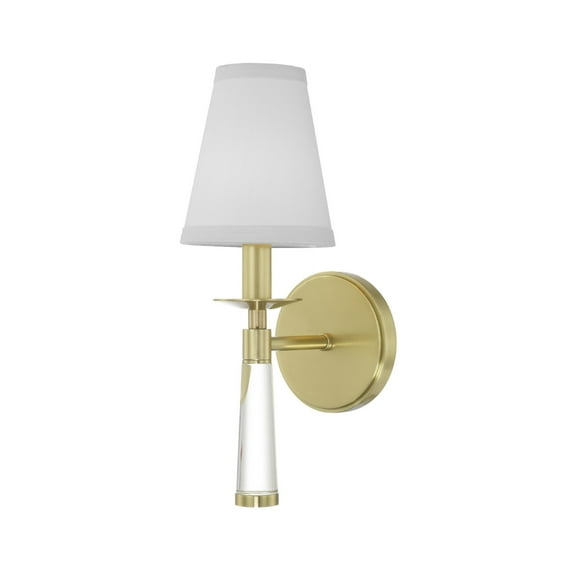 8861-AG Crystorama Lighting Baxter - One Light Wall Sconce in Timeless Style - 5 Inches Wide by 15 Inches High-Aged Brass Finish