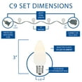 thumbnail image 3 of Novelty Lights 25 Feet LED C9 String Lights, Ceramic Red, 25 Bulbs with 12 Inch Spacing on Green Wire, Connect Up To 43 Strings Together, Shatterproof and Weather Resistant Removable Bulbs, 3 of 7