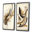 thumbnail image 3 of Designart "Movement in Brown and Black I" Abstract Minimalism Framed Wall Art Set Of 2 - Brown Abstract Frame Gallery Set For Office Decor, 3 of 6