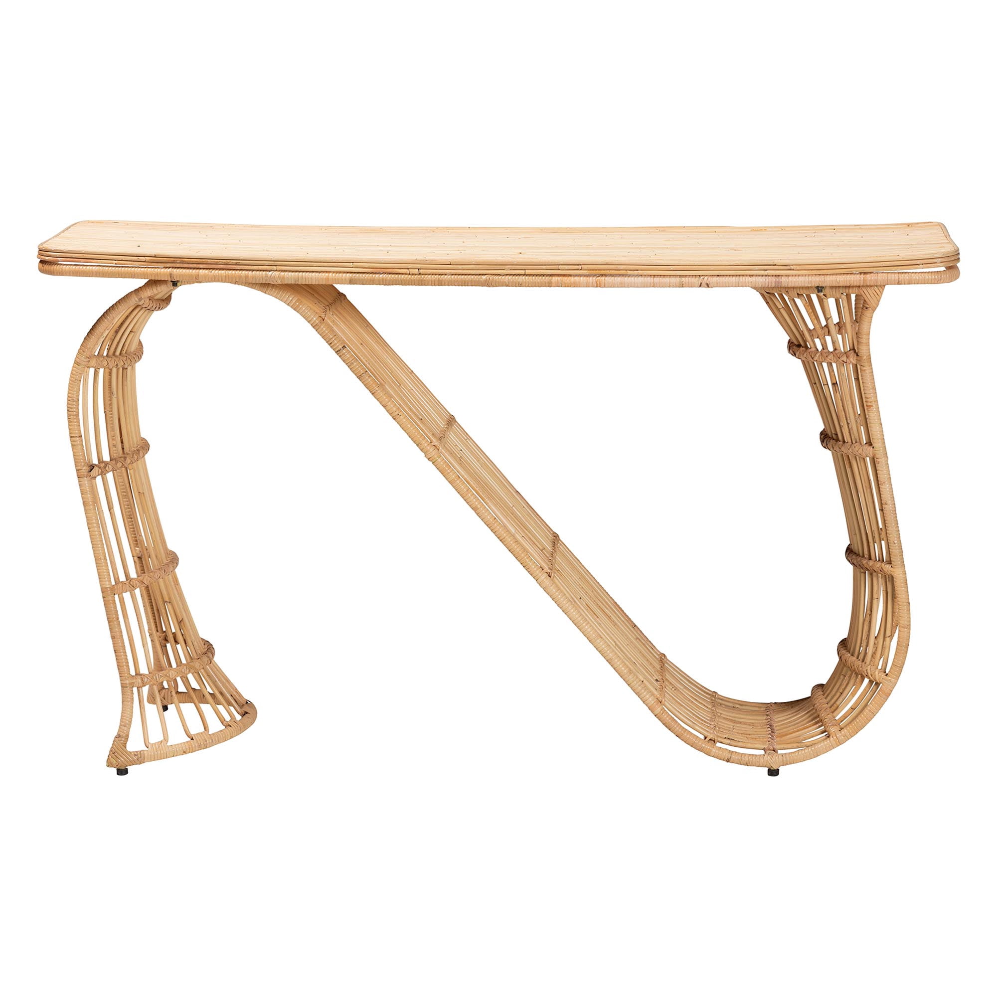 bali & pari Araceli Boho Console Table, Light Honey
