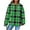 Green, variant on Women's Fashion Loose Hooded Pullover Long Sleeve Plaid Sweatshirt with Drawstring Drop Shoulder and Pocket Print,Vermilion,XL