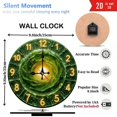 thumbnail image 3 of Green Liquid Spiral Clock Wall Decor 10-Inch Silent Wooden Wall Clock, Battery Operated (AA Batteries Not Included), Artistic Home Decor, 3 of 7