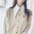 thumbnail image 6 of Lady's Detachable False Collar Half Shirt Blouse Pointed Triangle Lapel Fake Collar Dickey Collar, 6 of 8