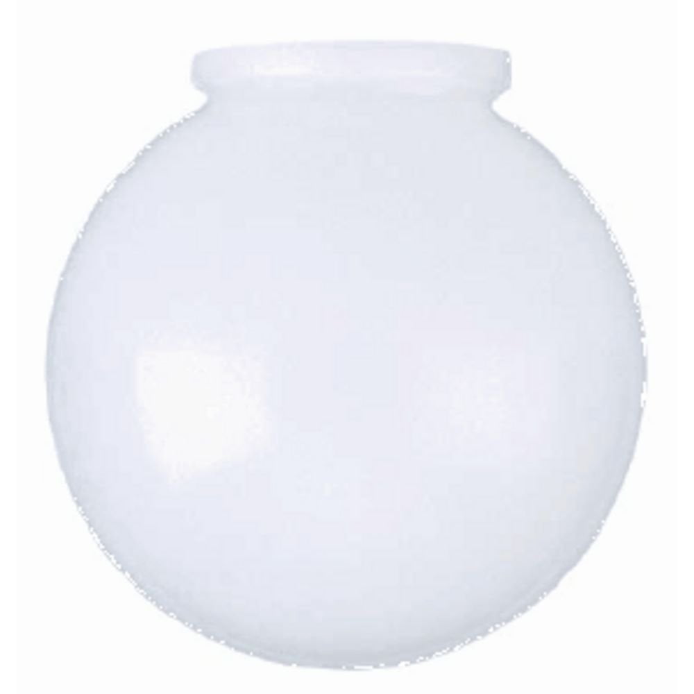 White Acrylic Lamp Post Globe Smooth, 12 White Globe Lamp Post Light Fixture