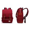 thumbnail image 3 of Mochila vintage unisex para mujeres hombres, bolso para laptop para adolescentes, mochila escolar universitaria con puerto de carga USB (2-(Rojo)), 3 of 3