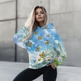 thumbnail image 4 of COEQINE Tops Sweatshirts Pullover Long Sleeves Women's Hoodies Oversized Fashion Y2K Crewneck Fit Soft Loose Hooded Sweatshirt Women Butterfly and Daisy Outfits Clothes, M, 4 of 7
