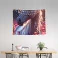thumbnail image 2 of Goofa Flower White Horse Pattern Wall Tapestry for Bedroom ,29x37 Inch Tapestry Wall Hanging Bedspread Tapestry Boho Tapestry, 2 of 8