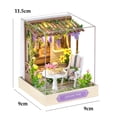 thumbnail image 3 of Kit de casa de muñecas en miniatura de madera, modelo de ensamblaje, rompecabezas 3D, juguetes, decoración de dormitorio con muebles, luces LED, casa de muñecas, 3 of 5