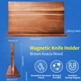 thumbnail image 2 of Bloque de cuchillos XYJ de madera de acacia extra grande con banda magnética, 2 of 8