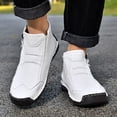 thumbnail image 5 of Men's High Top Loafers -Handcrafted Waterproof Leather Shoes, Ankle Boots with Side Zipper, Non-Slip Outdoor Sneakers, Warm Slip-On Footwear for Hiking Casual Walking, 5 of 6